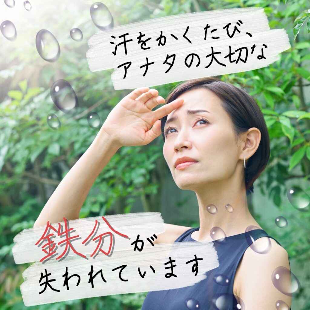 これからの時期気をつけなければいけないのは【汗による鉄の流出】